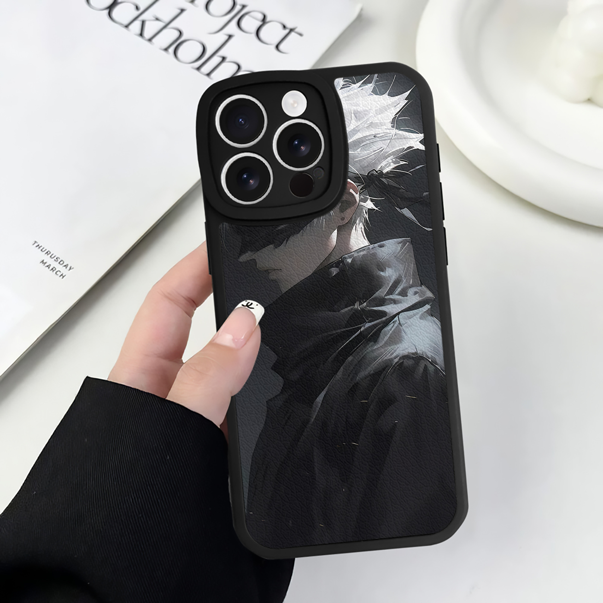 （画像用） 呪術廻戦 Jujutsu Kaisen 【iPhone 16シリーズ対応】シリコンスマホケース（レザー調） 材質：シリコン